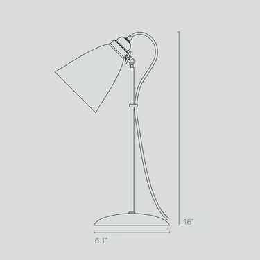 Original BTC Hector 30 Table Lamp, Satin Brass – detail 2