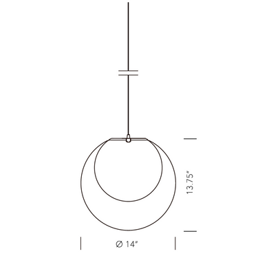Mayuhana 2 Mini Double-Shade Pendant, Yamagiwa – view 2