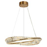 Sculpin Modern Oval Brass LED Chandelier - 24 Inch 