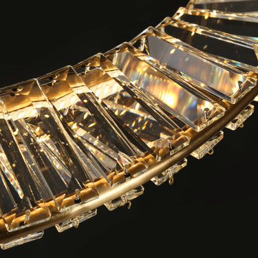 LED Chandelier in Modern Brass Finish 