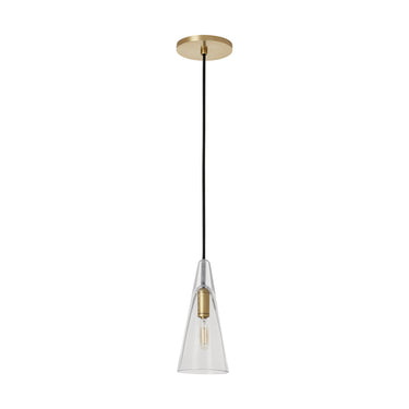 Selena Modern mini cone pendant light for restaurants, cafes, and luxury home interiors in natural brass finish