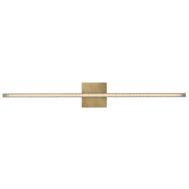 Modern natural brass wall-mounted vanity light with crystal shade for upscale bathrooms