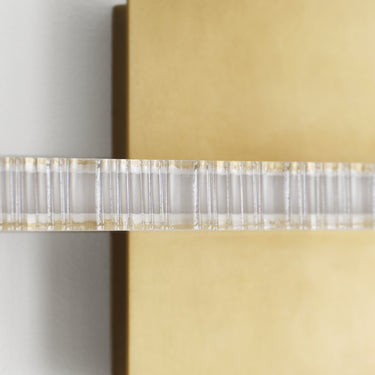 Natural brass LED bathroom wall light ideal for modern home or hotel applications