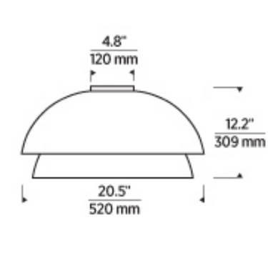 Shanti LED ceiling flush light in contemporary style for entryways, offices, and hospitality spaces