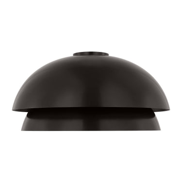 Contemporary dome-shaped 20.5 inch LED flush mount light for kitchens, foyers, and dining areas