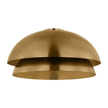 Shanti 20.5 inch brass LED flush mount ceiling light for modern interiors by Visual Comfort Modern