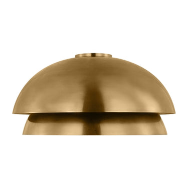 Modern brass flush mount LED ceiling light by Visual Comfort – ideal for upscale interiors