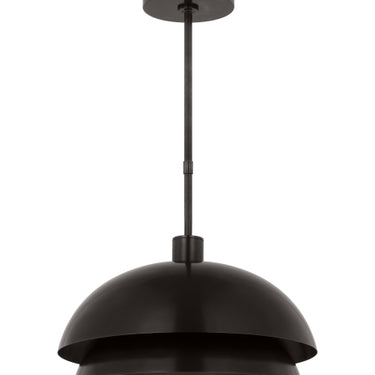 Shanti 20.5-inch wide pendant light, modern ceiling fixture with integrated LED by Visual Comfort