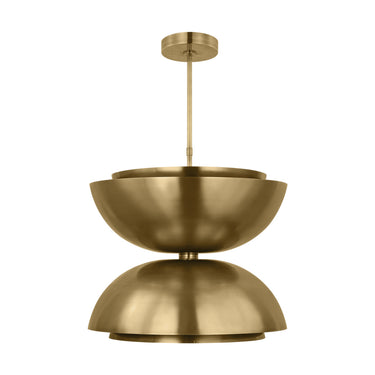 Shanti double shade pendant light, 26" wide, designed for commercial and residential lighting solutions
