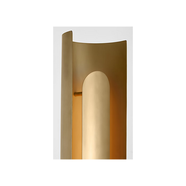 Visual Comfort Shielded Medium hand-rubbed antique brass floor lamp