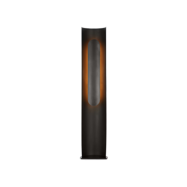 Shielded Medium floor lamp in bronze finish by Visual Comfort with warm LED lighting