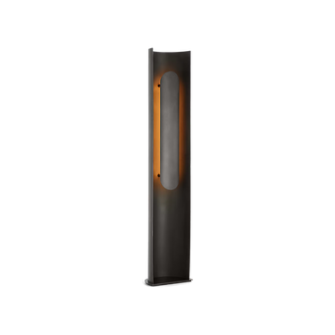 Modern bronze floor lamp with integrated LED and dimmable ambient light