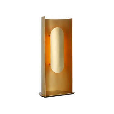 Designer brass table lamp by Peter Bristol for modern interiors