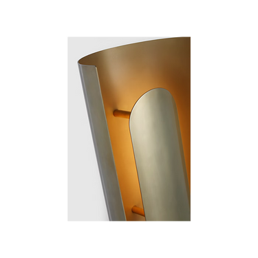 Modern bedside table lamp in hand rubbed antique brass finish