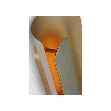 Shielded Medium LED wall sconce in hand-rubbed antique brass finish