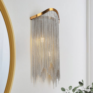Brass Wall Sconce, Shoebill 2-Light, Glam Style