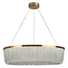 Shoebill Rainfall LED Chandelier - Modern Brass Drum Design