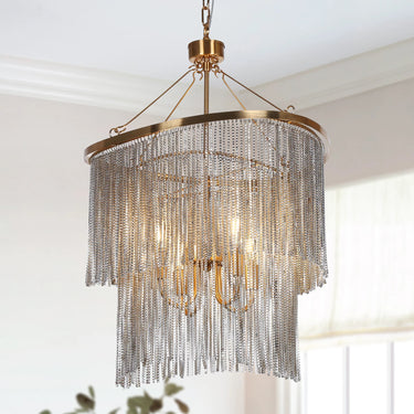 Modern Glam Crystal Chandelier, 18"
