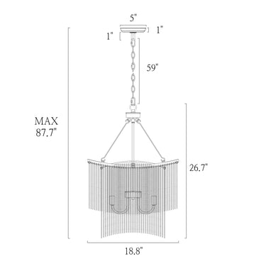 Sloped Ceiling Compatible Crystal Chandelier