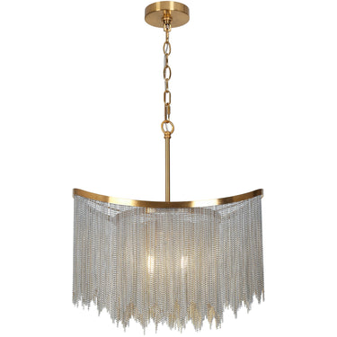 Glam Brass Chandelier by Shoebill - 4-Light, 18" Empire Design
