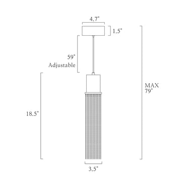 Shoebill 3.5 Inch Brass Cylinder Pendant Light with Integrated LED for Warm White Illumination