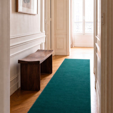 Signature Runner wool rug in Blue, full view