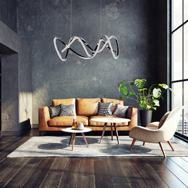 ET2 Signature sculptural pendant installed in a room