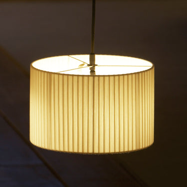 Santa & Cole Sísísí Cilíndricas natural ribbon shade pendant for contemporary living spaces