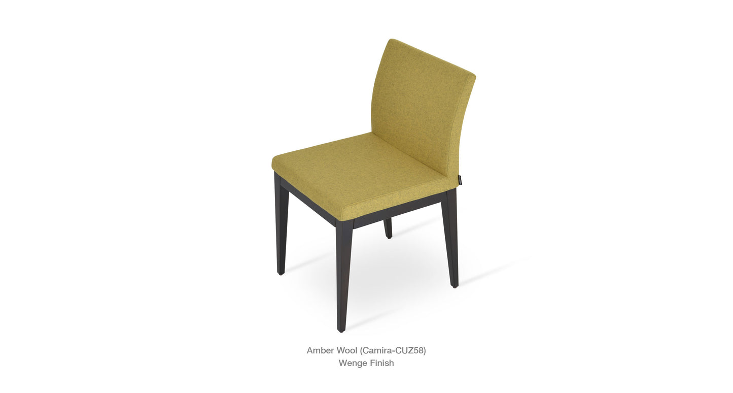 Soho Concept Aria Wood Base and Fabric Seat Dining Chair 4