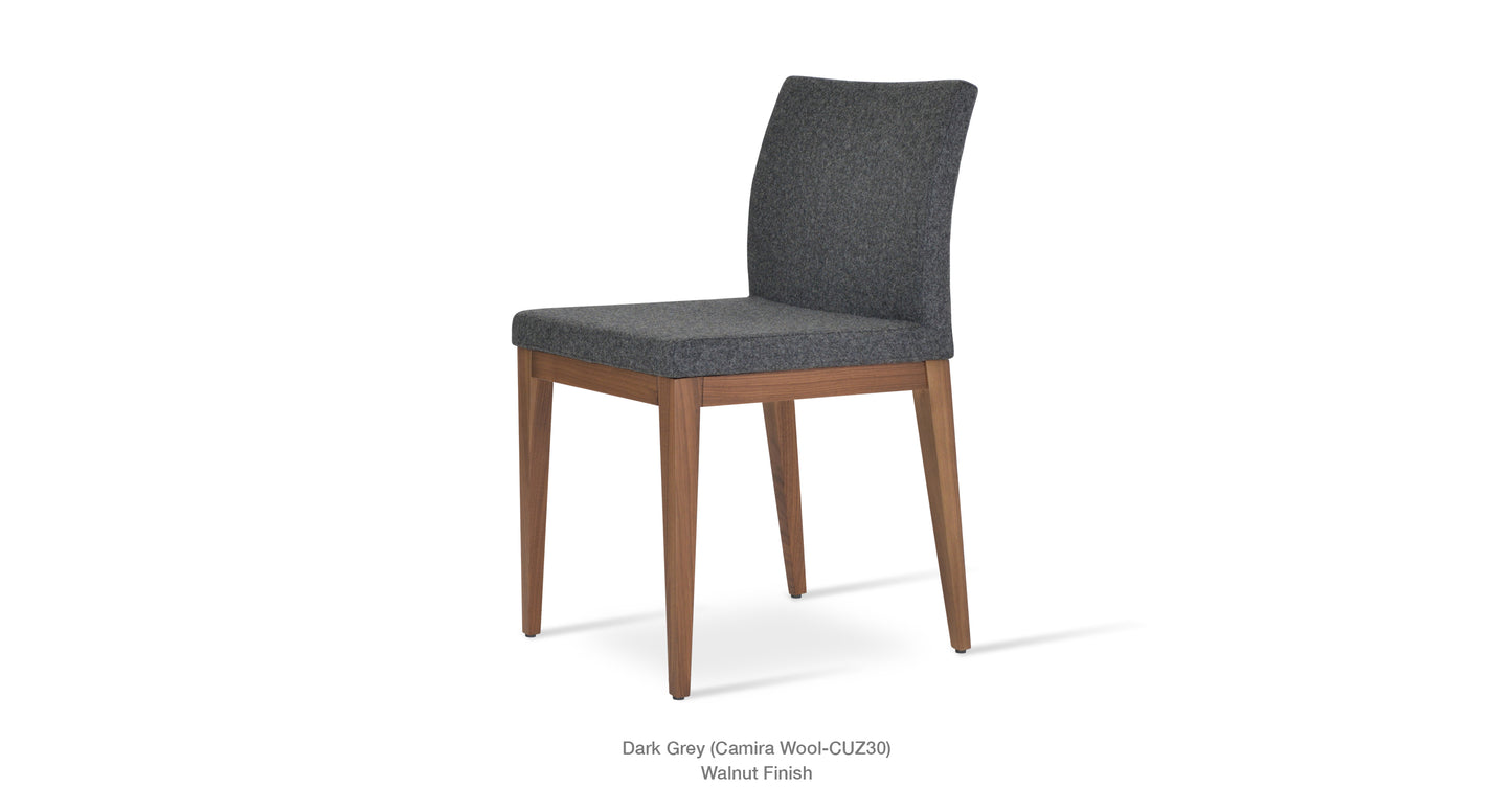 Soho Concept Aria Wood Base and Fabric Seat Dining Chair 6