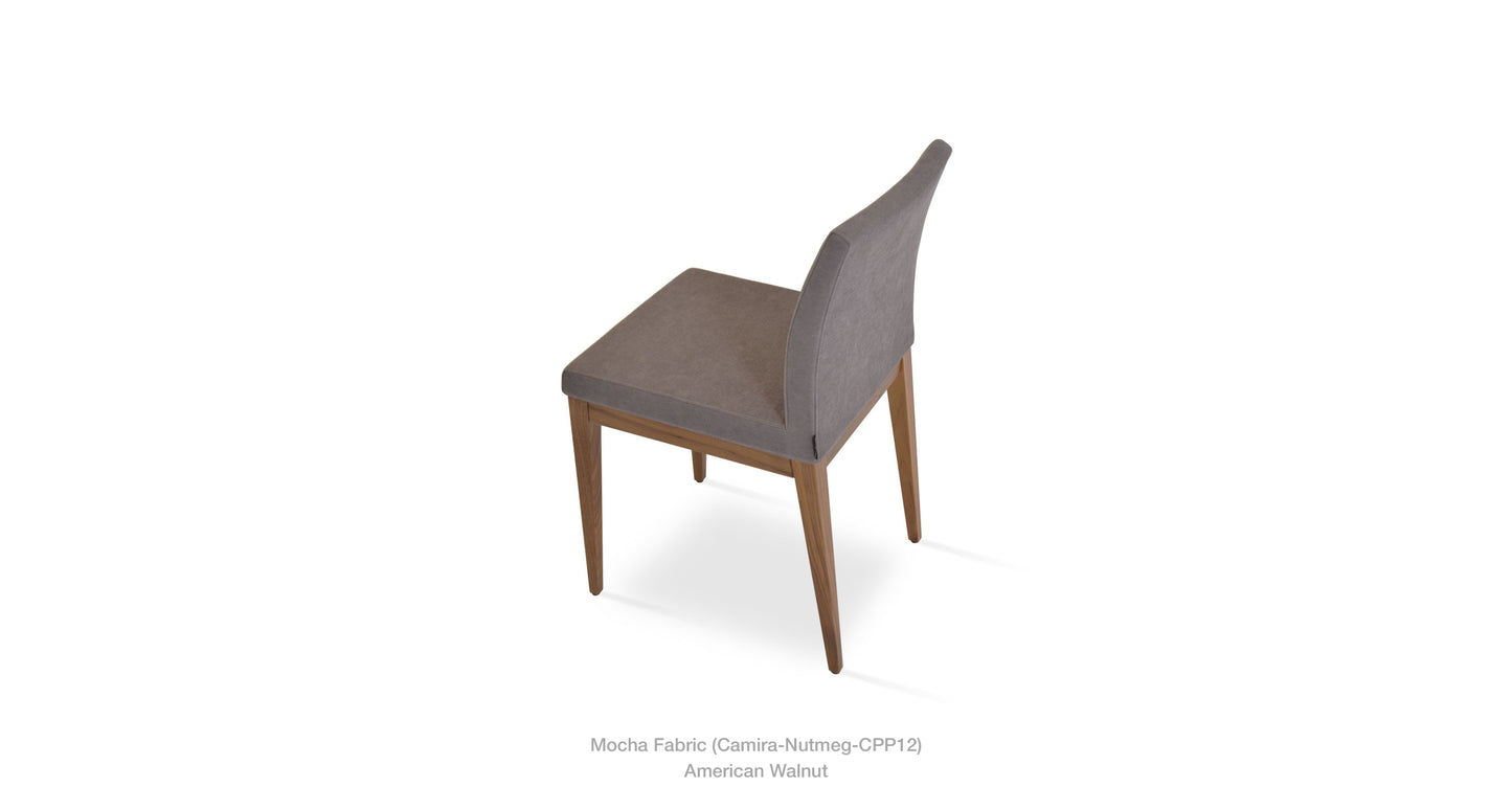 Soho Concept Aria Wood Base and Fabric Seat Dining Chair 7