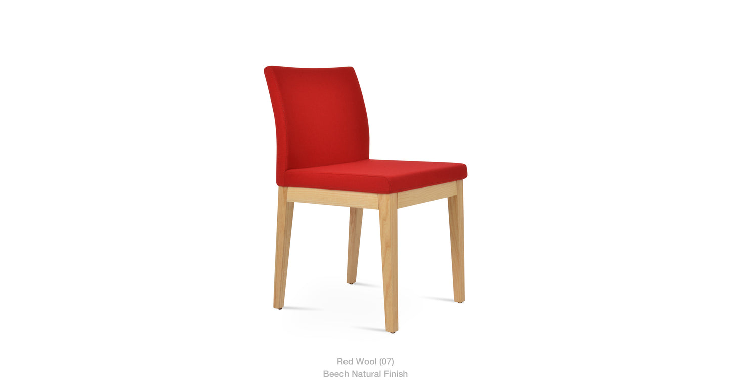 Soho Concept Aria Wood Base and Fabric Seat Dining Chair 9