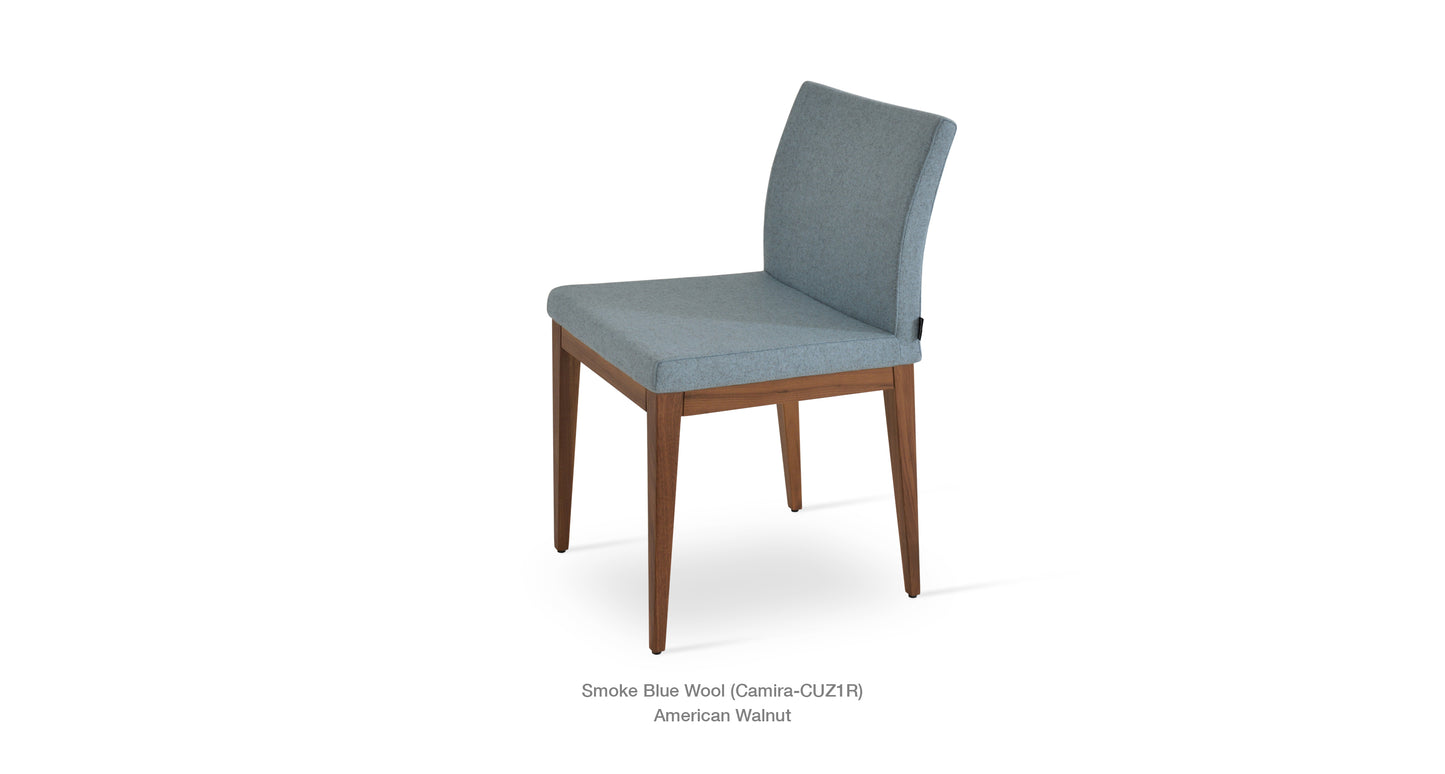 Soho Concept Aria Wood Base and Fabric Seat Dining Chair 11