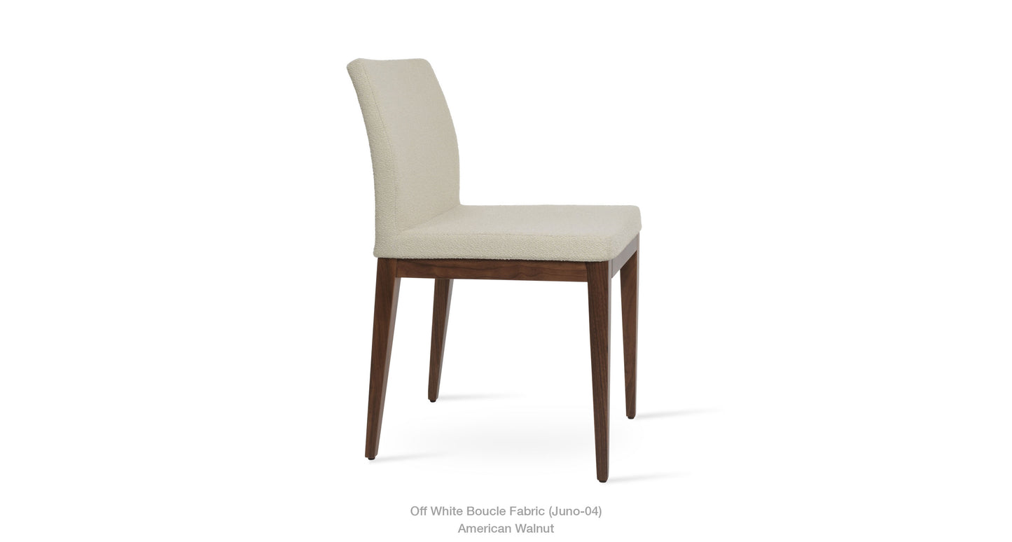 Soho Concept Aria Wood Base and Fabric Seat Dining Chair 15