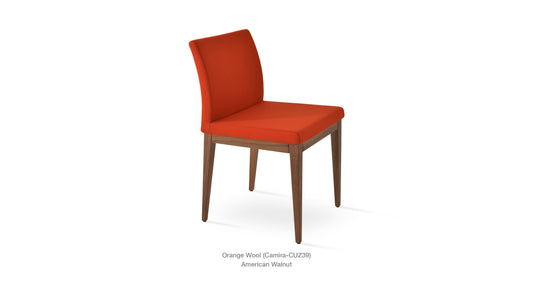 Soho Concept Aria Wood Base and Fabric Seat Dining Chair 1