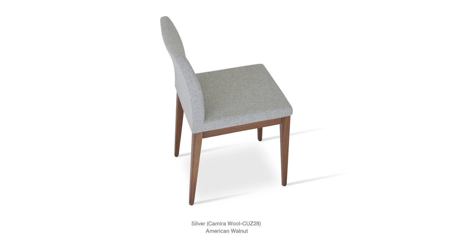 Soho Concept Aria Wood Base and Fabric Seat Dining Chair 22