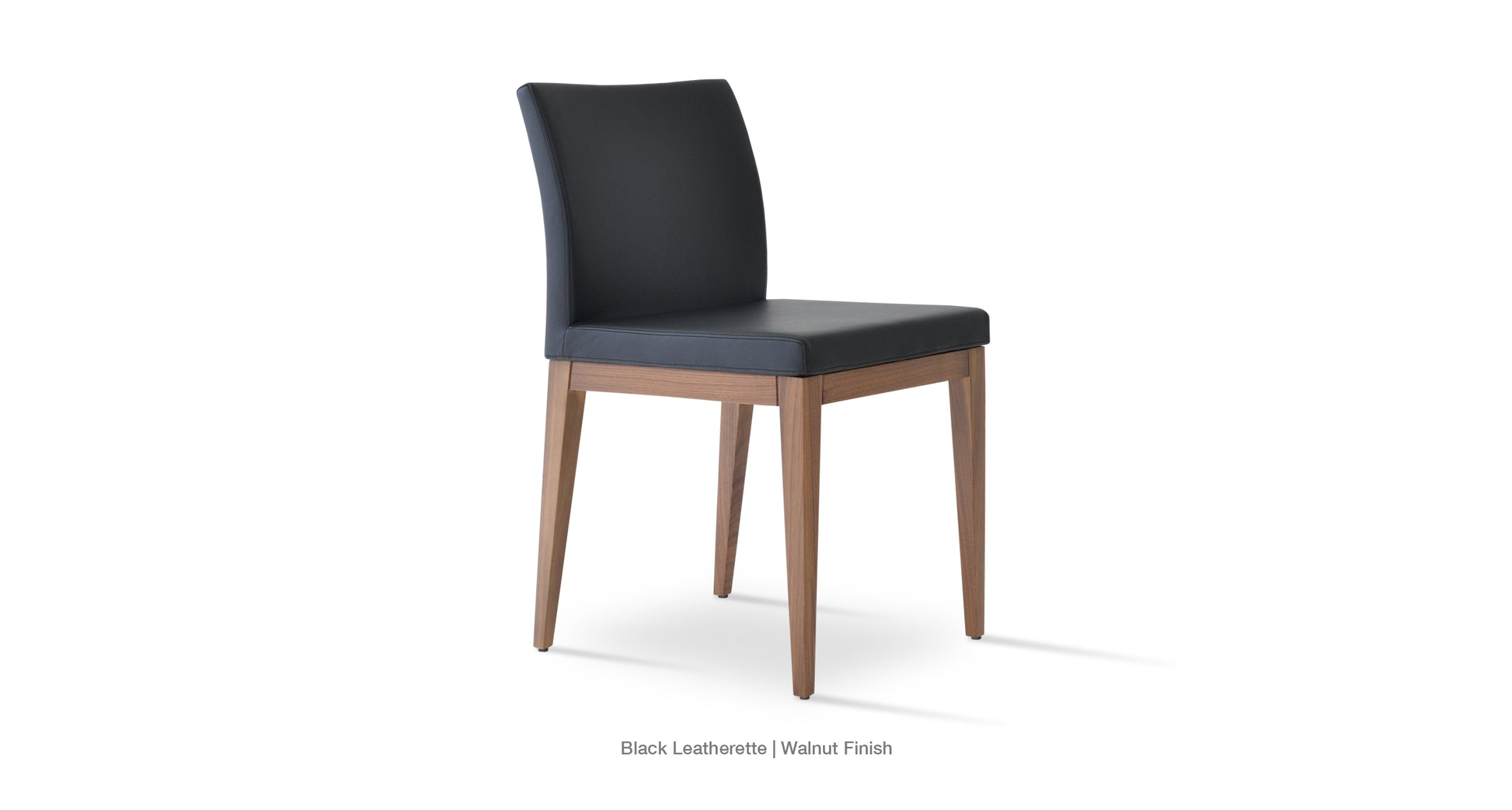 Soho Concept Aria Wood Base and Leather Seat Dining Chair 1