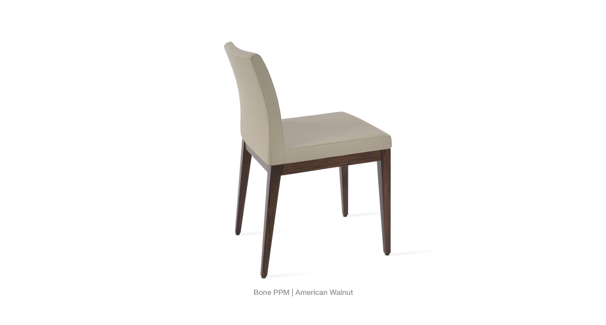Soho Concept Aria Wood Base and Leather Seat Dining Chair 3