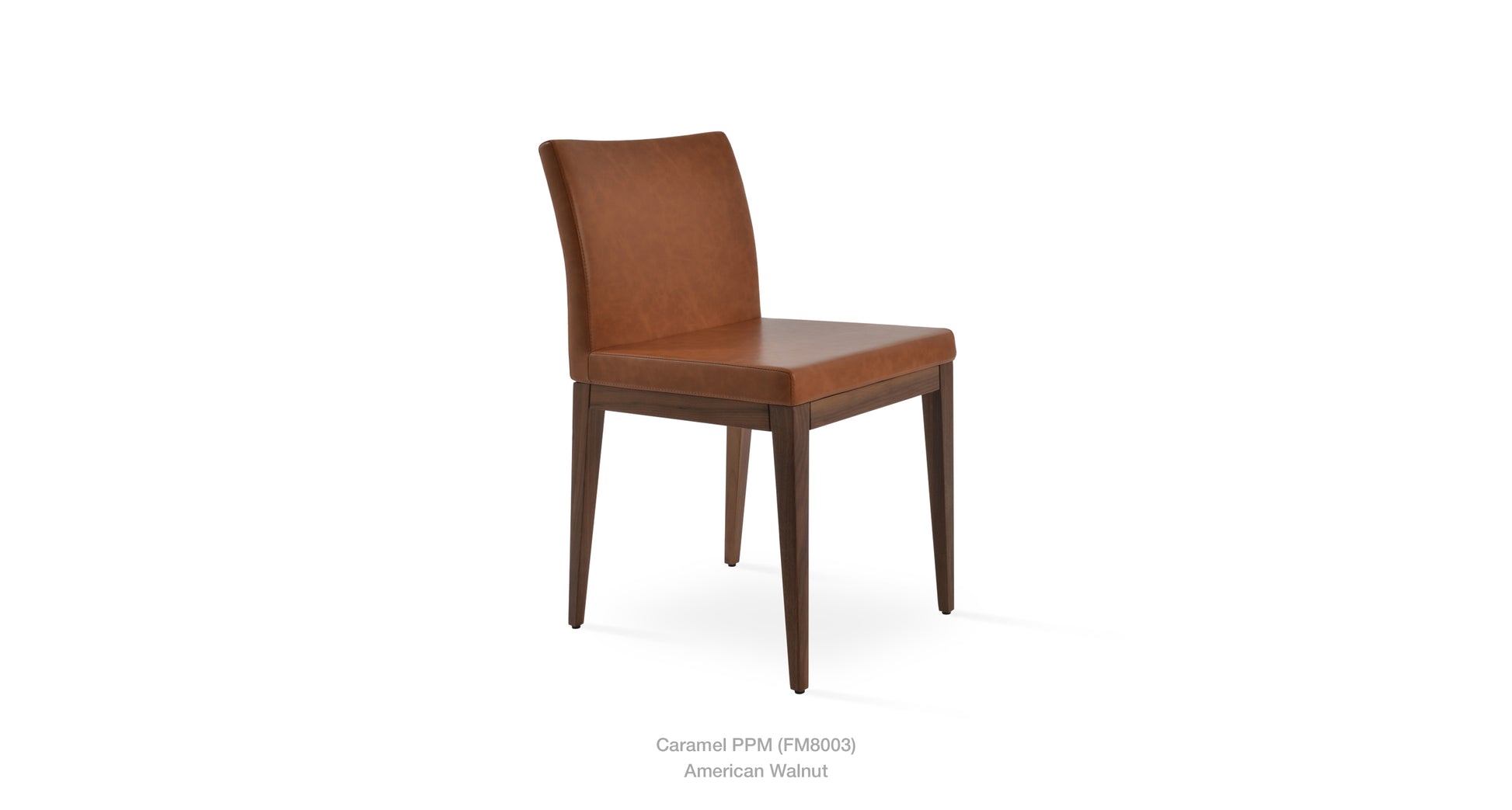 Soho Concept Aria Wood Base and Leather Seat Dining Chair 9