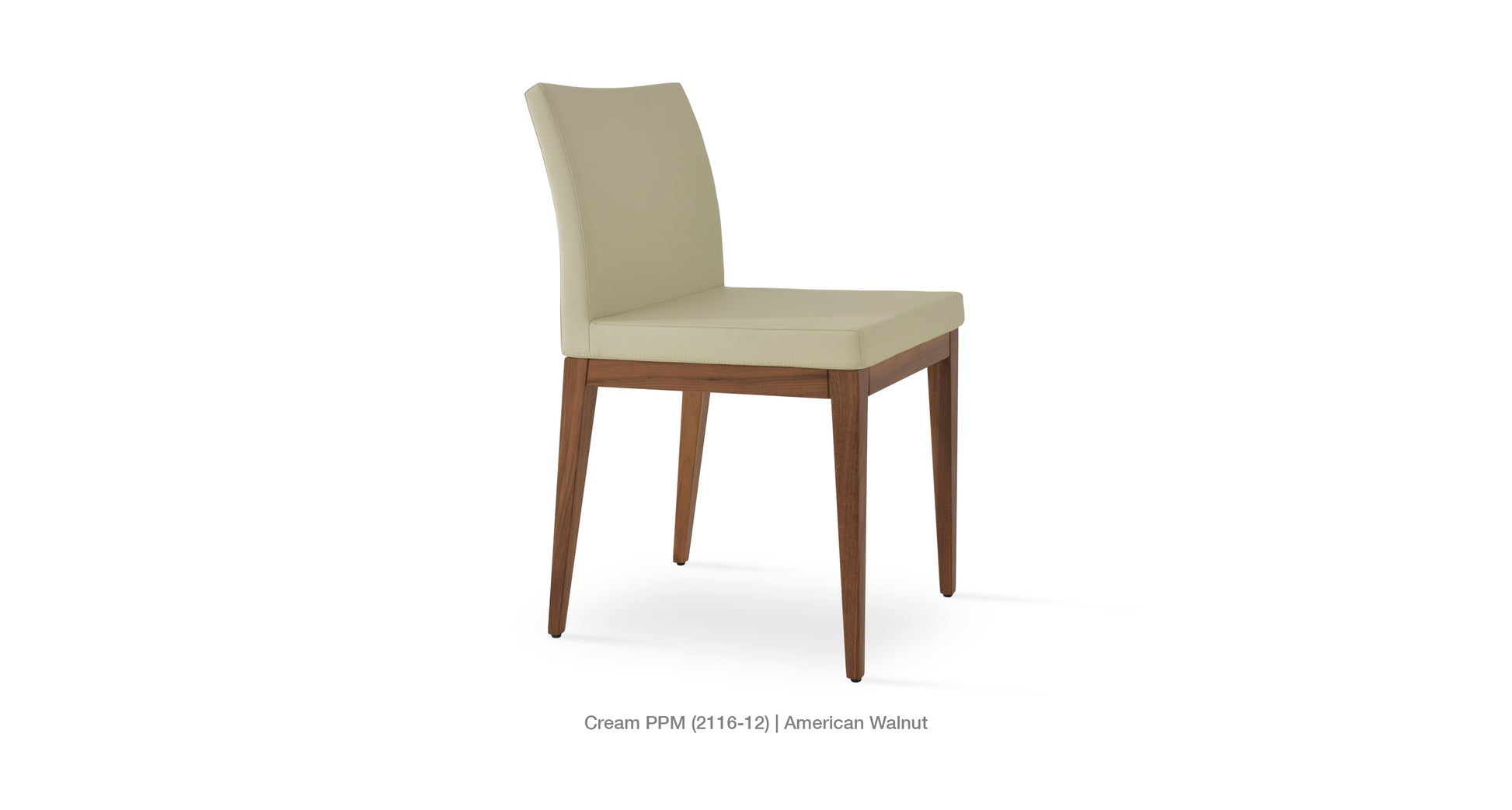 Soho Concept Aria Wood Base and Leather Seat Dining Chair 10