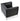 Modern Laguna armchair black leatherette upholstered chair with stainless steel base for living room or office