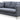 Istanbul small space sofa by Soho Concept in dark grey wool fabric with tubular stainless steel base