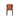 Soho Concept Amed Sled Wood chair with cinnamon PPM leatherette seat and walnut finish wood base