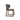 Modern Amed Sled Wood upholstered dining chair with grey leatherette seat and walnut wood base