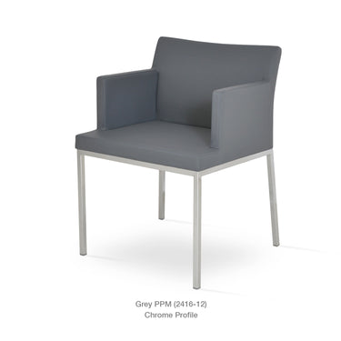 Soho Metal Armchair Leather by SohoConcept - New
