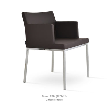 Soho Metal Armchair Leather by SohoConcept - New