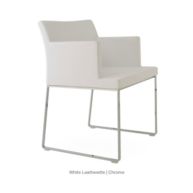 Soho Sled Wire Armchair Leather by SohoConcept - New
