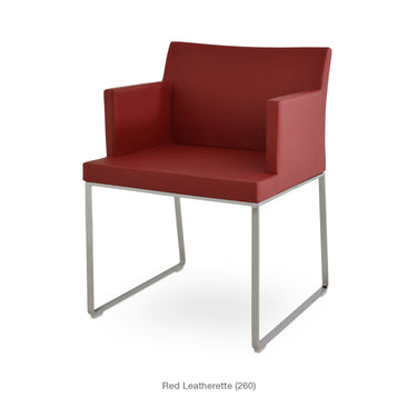 Soho Sled Wire Armchair Leather by SohoConcept - New