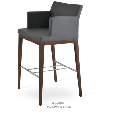 Soho Wood Stools Leather by SohoConcept - New
