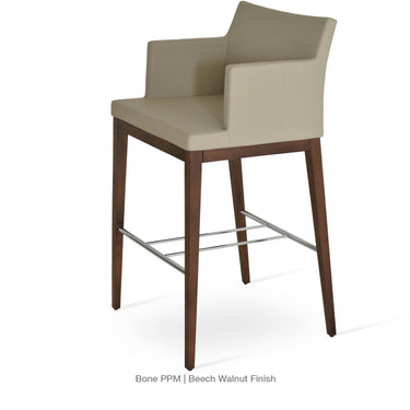 Soho Wood Stools Leather by SohoConcept - New